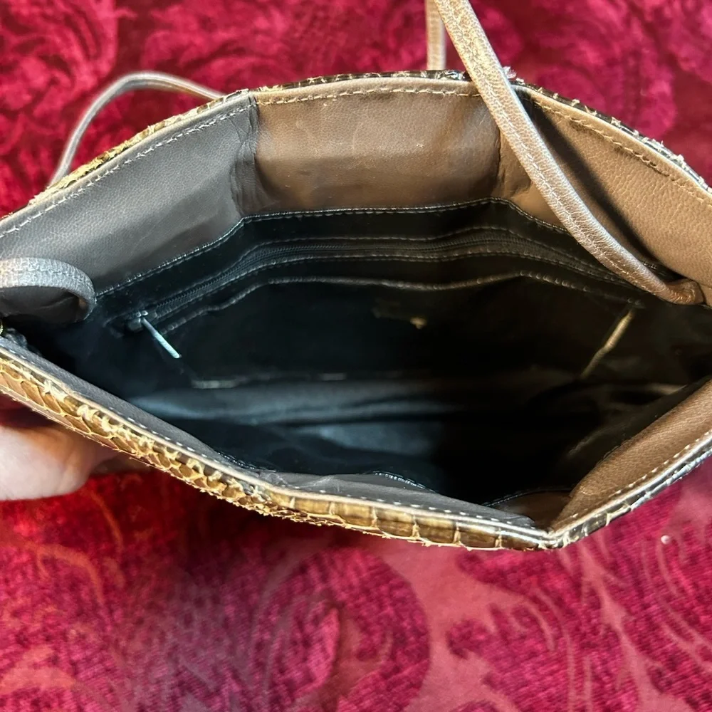 Vintage Varon Snakeskin and Leather Clutch/Crossbody